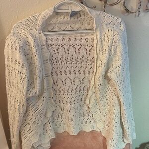 Elegant Cream Knit Women's Sweater